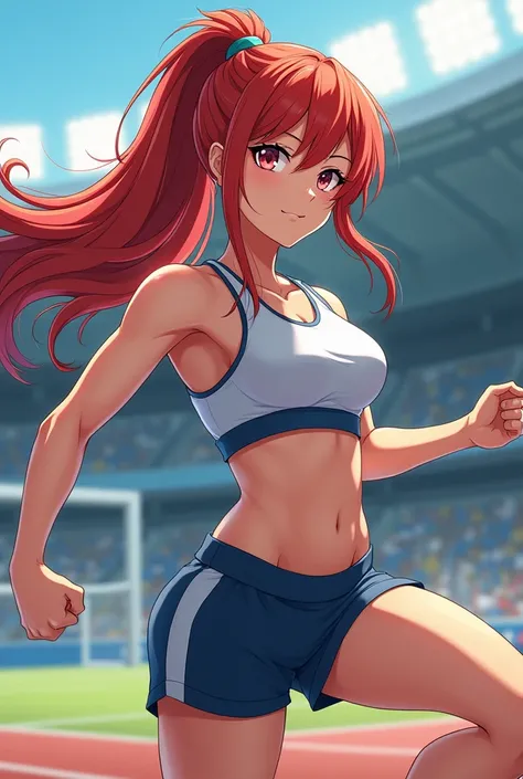 Anime girl athlete