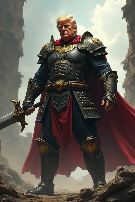 Donald trump as a warrior 