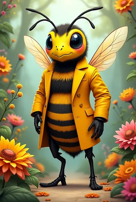 yellow suit animal bee 
