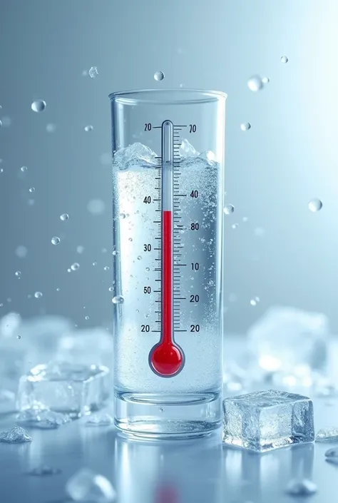 Design a thermometer inside a glass of ice water 