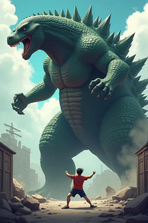 Count pooping and kicking Godzilla in the head