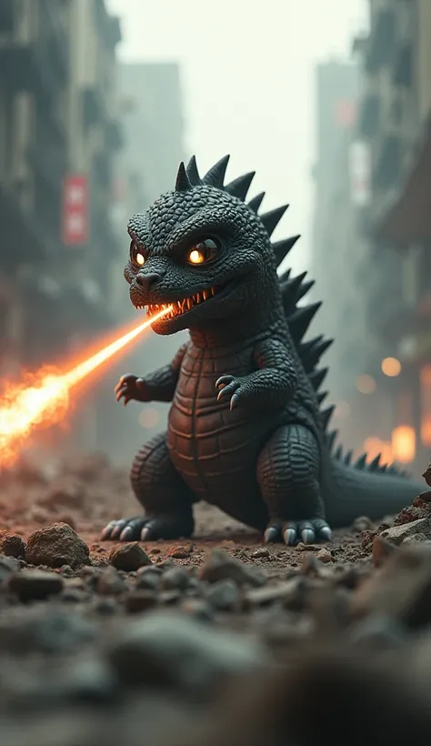 Godzilla&#39;s baby shooting laser beams from his eyes 