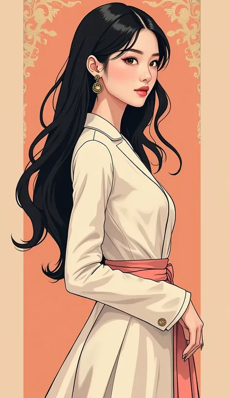 manhwa, Beautiful young wife, Thick outline, Flat Color