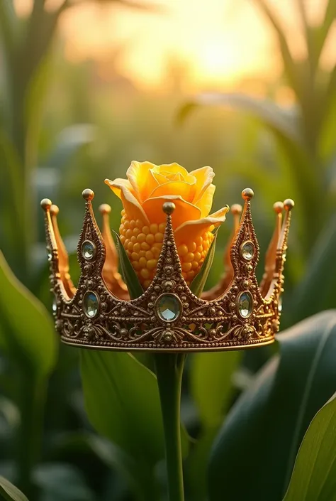 Crown with rose of corncob