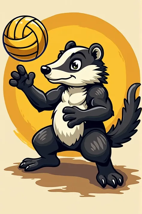 Hufflepuff Volleyball Logo 