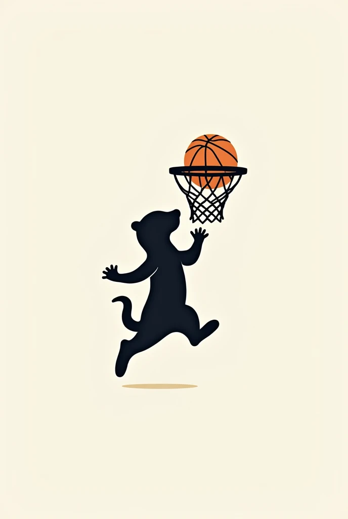 Logo of a basketball brand with the name Hoopers and below it the silhouette of a small otter shooting at a basket