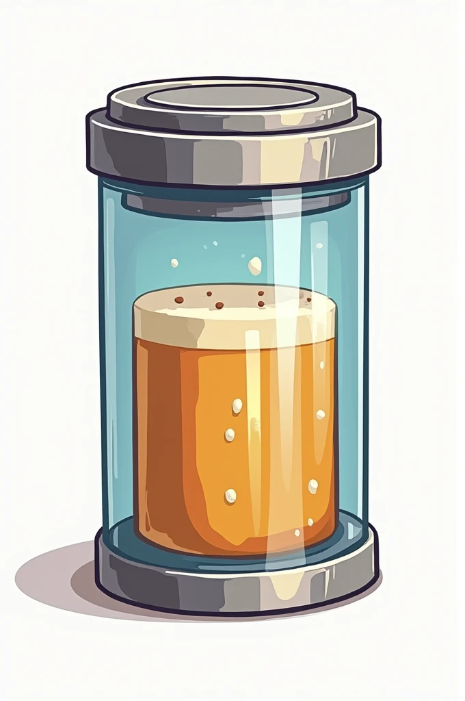 Cylindrical Minibar in a 2D drawing logo 