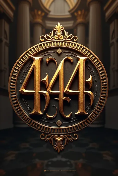 HOUSE VAPER&#39;S 444 logo in a Roman style 