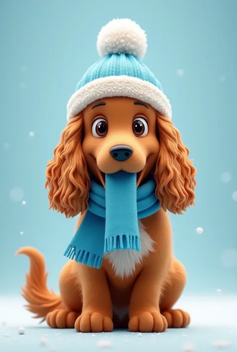 

I would like to request the creation of a mascot, which will be an English Cocker Spaniel dog, caramel colored, with a friendly and cheerful expression. He must be holding a cloth in his mouth. The mascot will be used to represent my company, NexusLocal,...