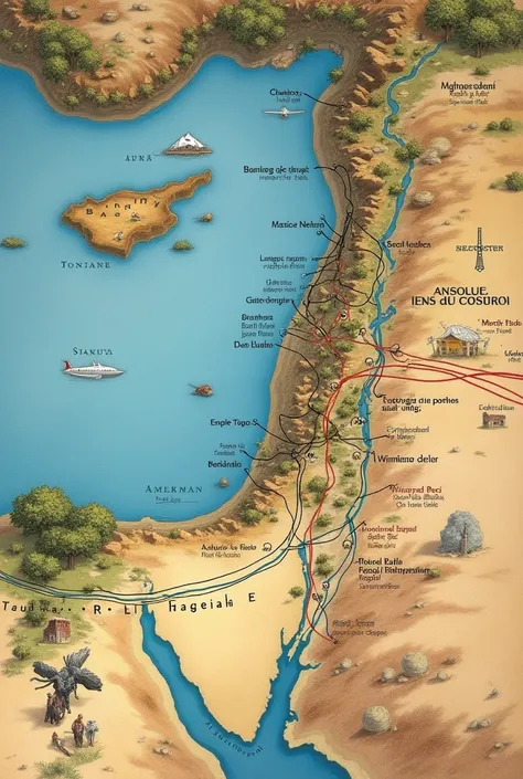 MAP OF PAUL&#39;S MISSIONARY JOURNEYS, HIGHLIGHTING FROM THE FIRST TO THE FOURTH JOURNEY, LET HIM SEE THE MAP WIDELY AND BE SPANISH