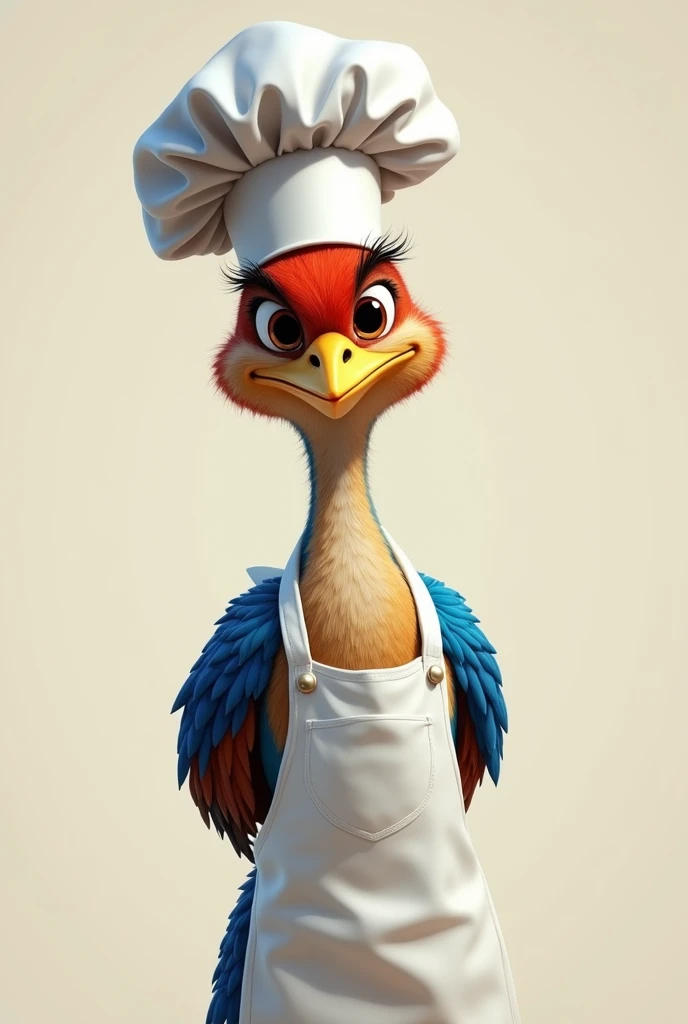 A hyper-realistic style Road Runner with a chef&#39;s hat and apron