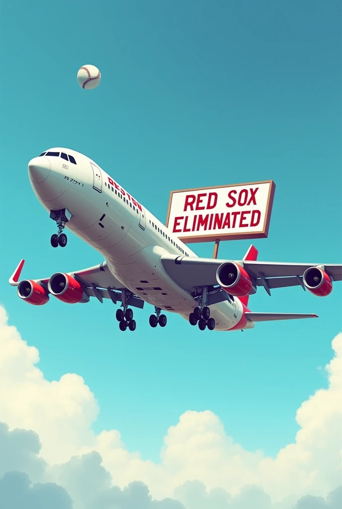 Plane with sign reading Boston Red Sox Eliminated 