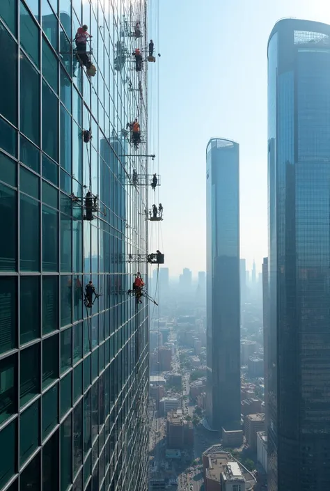 Cleaning of high-rise buildings 