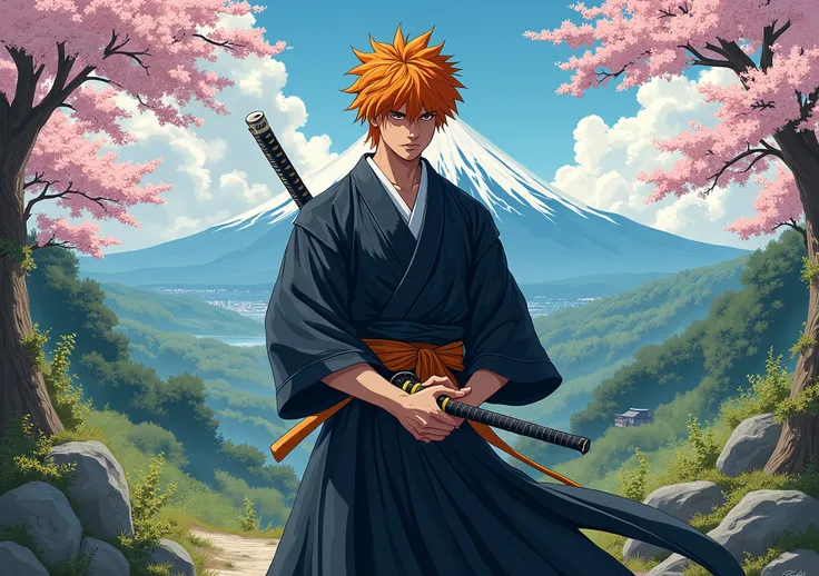 Ichigo holding a sword