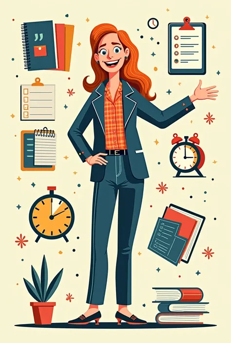 Lady punctuality and what things you should bring to be punctual so that you are like a cartoon 
