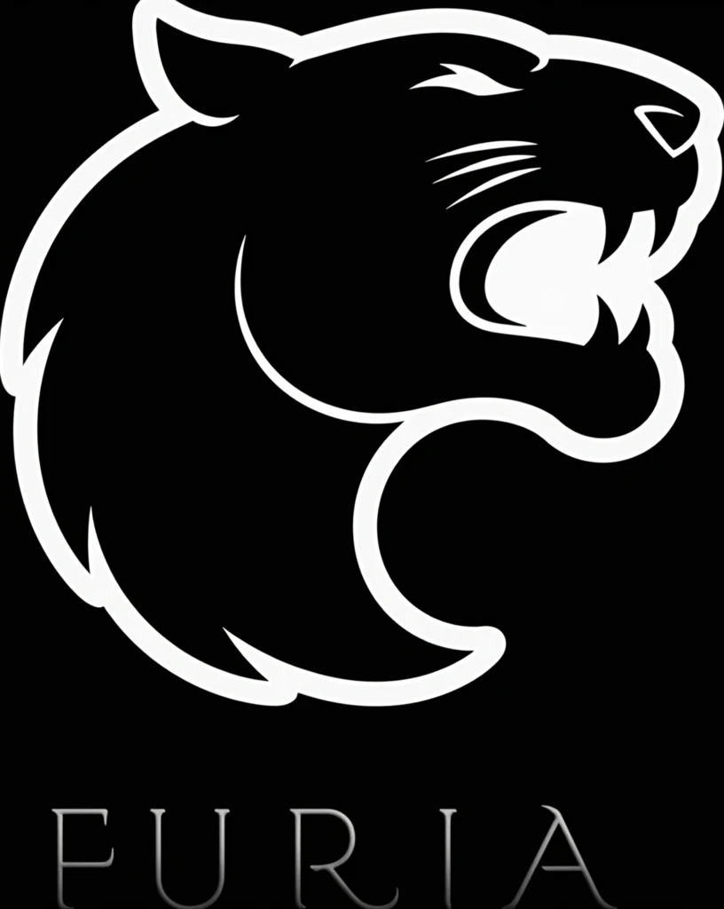 “Generate a minimalist and aggressive logo of a panther’s head in profile, with its mouth open and sharp teeth visible. The design should be bold, using black as the primary color on a white background, emphasizing the panther’s sleek and powerful form. Be...