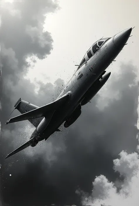 Aviation inspire spray paint art black and white