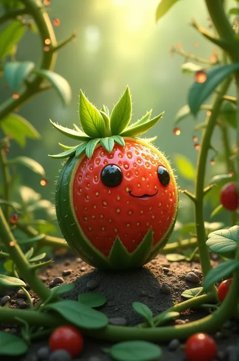 The son of an olive, a strawberry and a watermelon 