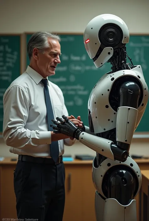 Robot tying teachers&#39; hands 