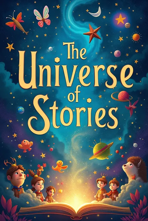 Image about children&#39;s stories with the name universe of stories written in the image 