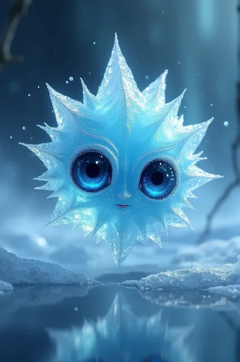 Ice flake with eyes 