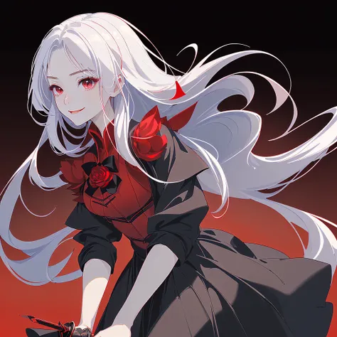 1girl,(((Perfect Anatomy、The best dynamic composition、Super detailed、Best Quality、Masterpiece、Official Art、)))Anime Art、Black Sailor Suit、Red and black sword、A sword that has turned red from absorbing blood、Double-handed sword、A sheath carried diagonally a...