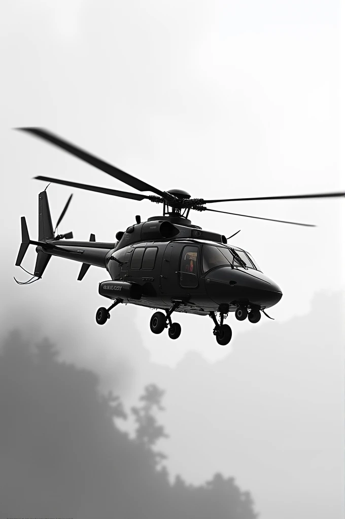 Draw a helicopter in black and white to color 