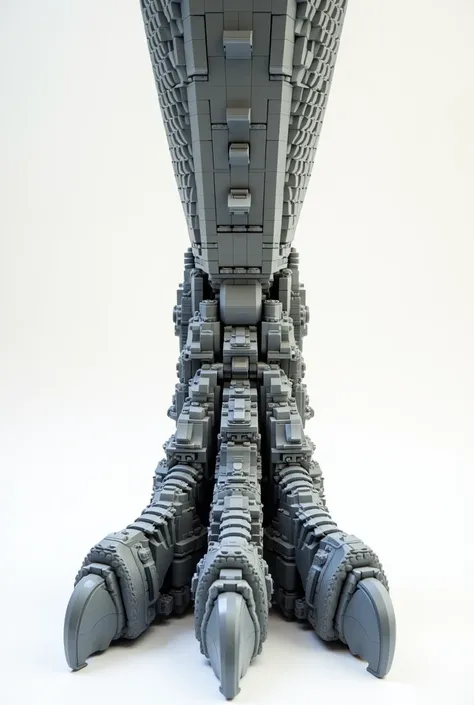 create a t rex leg with pure lego large with white background
