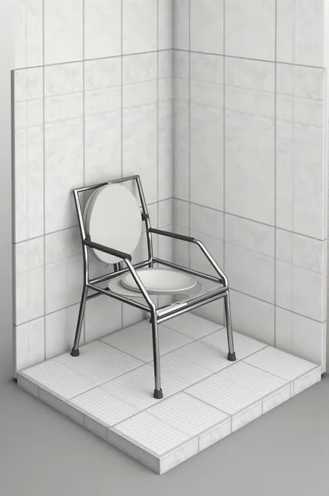 8×7 Shower commode in place and hugger pan seat design