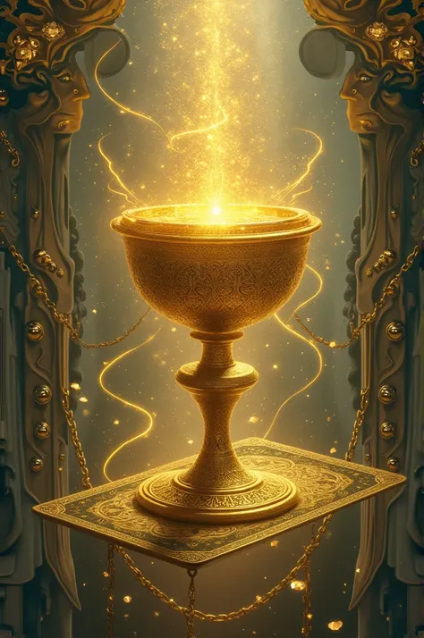 Magic deck of cups cards, GOLDEN THREADS 