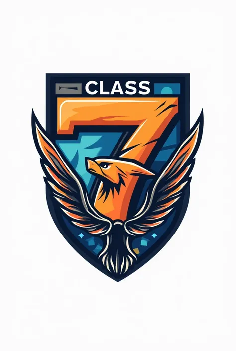 Help me design a class emblem for Class 7, Grade 2024，Be concise and generous，Motivated，Creative，And explain the design concept