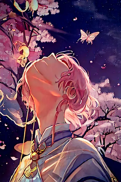 Saigyouji Yu々A child is enjoying cherry blossom viewing under the cherry tree while eating sumptuous food.　Cherry Blossoms at Night　Moonlit Night　　Cherry blossom viewing　My breasts are small　Clothes are default