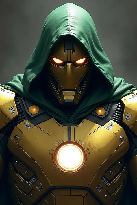 angry dr doom. his own body is that of ironman. ..