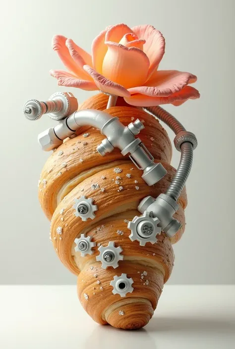 Create an image where you join this pastry + Hardware = florist in one object