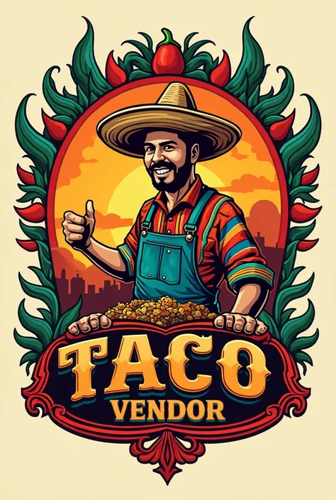 Mexican taco vendor logo no name
