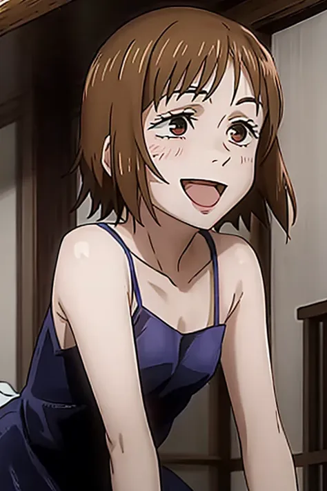 ((Best Quality)), ((masterpiece)), (be familiar with), Perfect Face, indoor, bedroom, Watching the audience,
One woman, Ieiri Glass,
Open Mouth, Ecstatic expression, blush, smile,
Small breasts, Flat Chest, , , child, Girl,
Short Hair, Short Hair,
Leg spre...