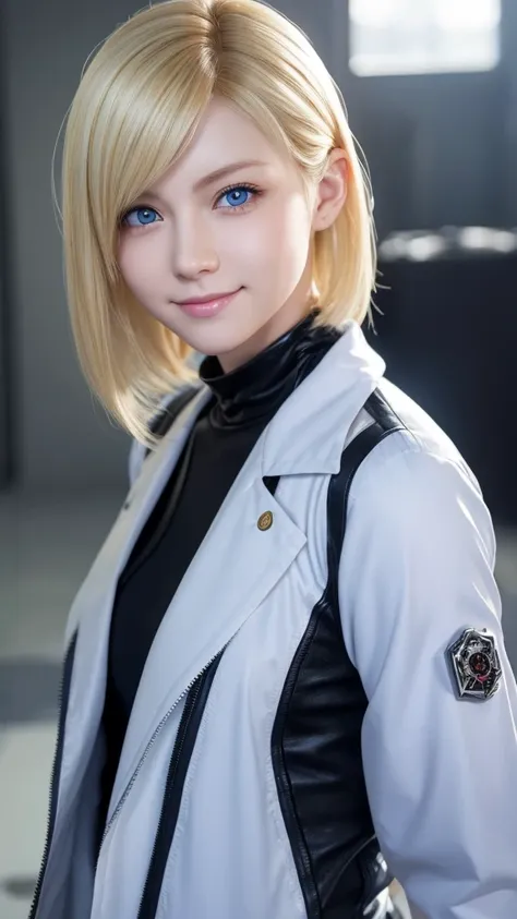 blonde、blue eyes、smile、Similar to Ada from Biohazard、Similar to Ada from Biohazard、Ada Wong lookalike、No background、No background、