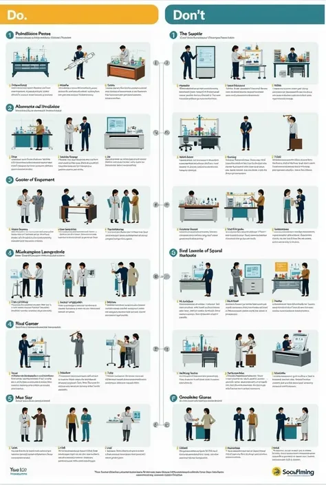 Make a poster showing (Do and Dont in Laboratory)