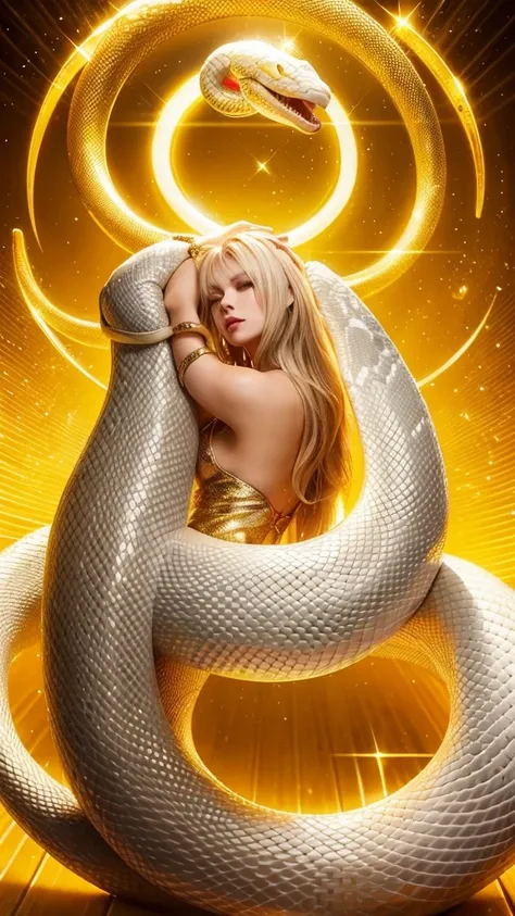 White Snake　Golden Background　solo