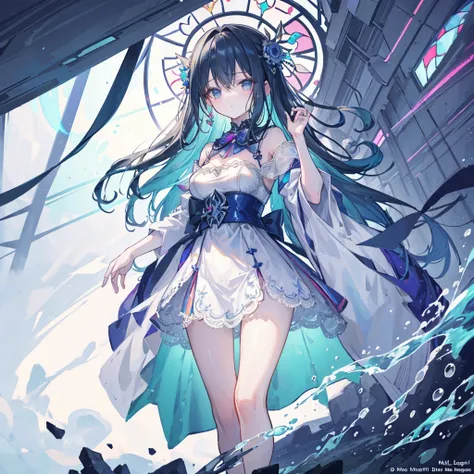 (masterpiece, high quality, ,Official Art, Beautiful and aesthetic:1.2),(1 Girl:1.3), 1 Girl BREAK stained glass art, Stained Glass, lead lines, Light penetration breaks up the bright colors, Complex design, Glow effect, Atmosphere