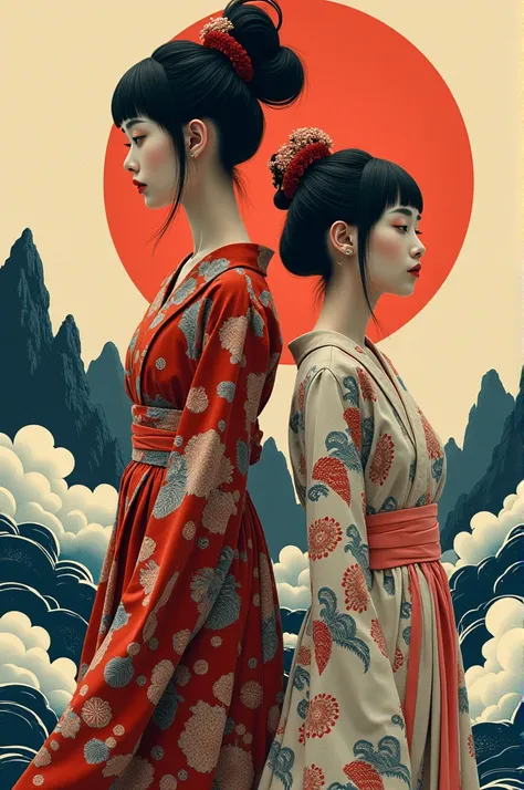 Moodboard de moda inspirado en Hokusai