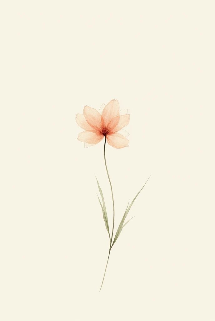 MINIMALIST Painting japanese concept. Flower
