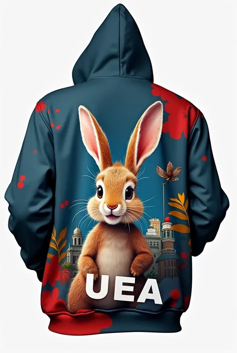 I would like a jacket for the 2025 promotion with a rabbit and the name of the UEA school