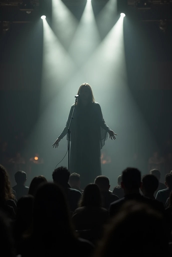 A unknown singer in his concert