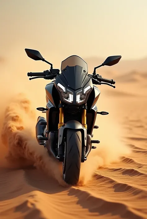 Bajaj Pulsar NS 200 in desert with devil look