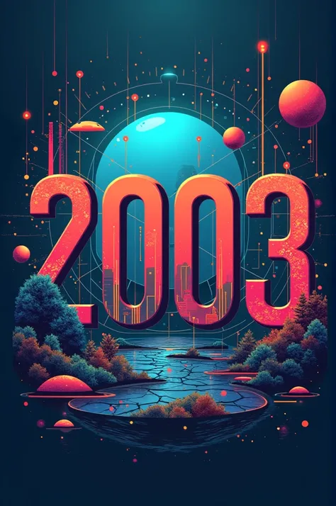 Make a AI image for the year logo “2003”