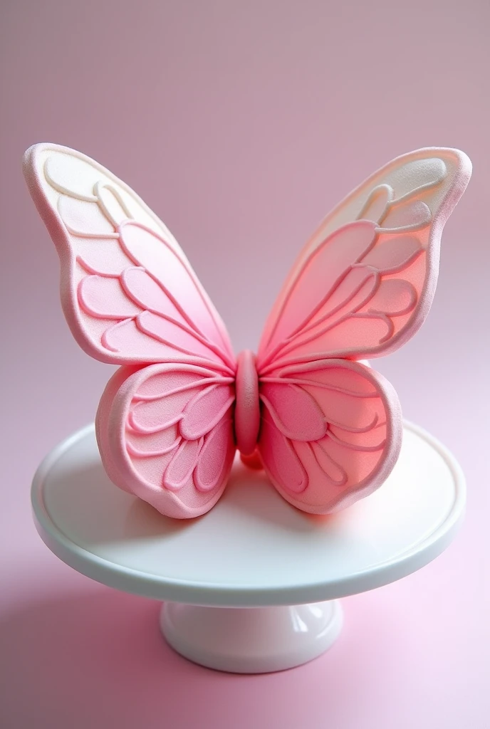 Butterfly shaped cake with different shades of pink as its colors(the shape of the cake should be like a butterfly
