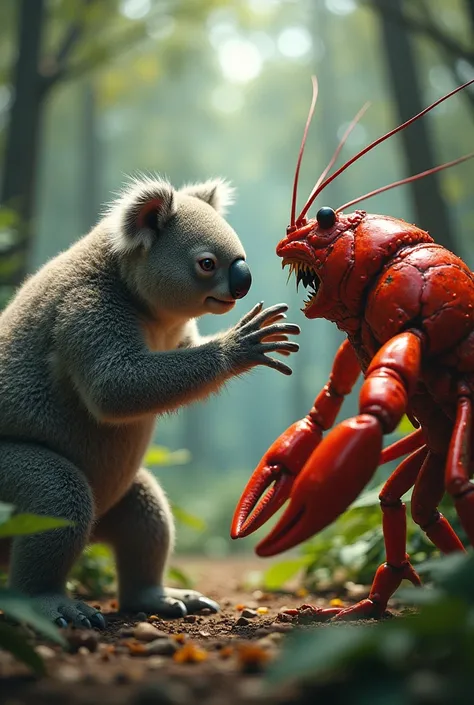 Koala and lobster ki photo fierce dengar 