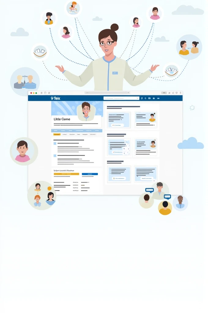 Create a dynamic and engaging graphic illustrating the key takeaways from a LinkedIn class. Include elements such as a professional-looking LinkedIn profile, icons representing content creation (like articles and videos), engagement symbols (comments and l...