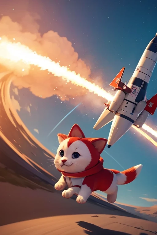 Cute rocket drawing